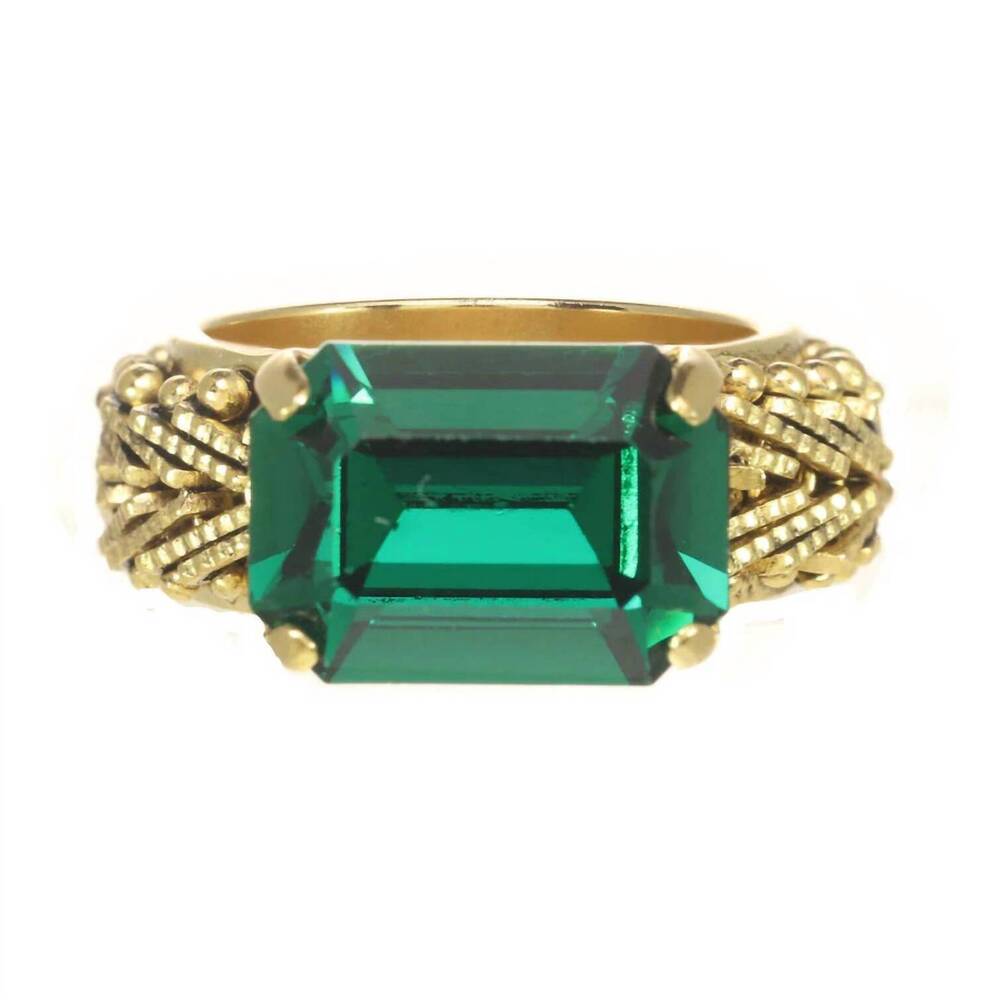 NEW TOVA women's katie ring in emerald